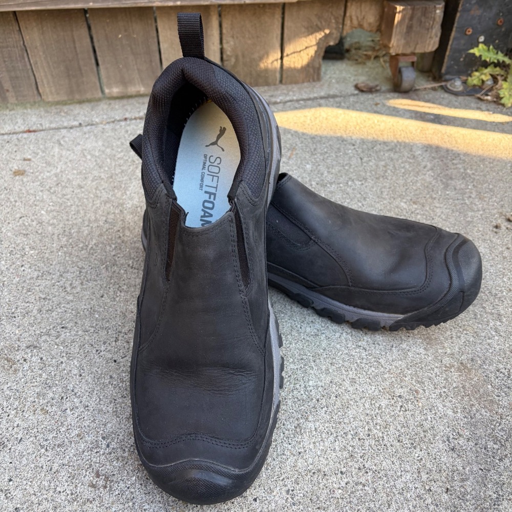 KEEN Targhee III Slip-On Hiking Shoes Mens 14 Black Leather Walking 1022657